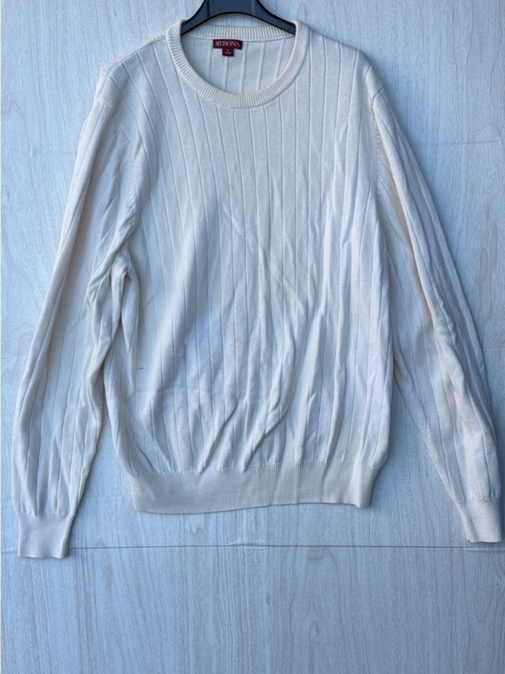 Merona Cream Ribbed Crew Neck Sweater